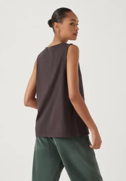 hush Tops & T-Shirts|Carla Relaxed Tank Top Chocolate brown