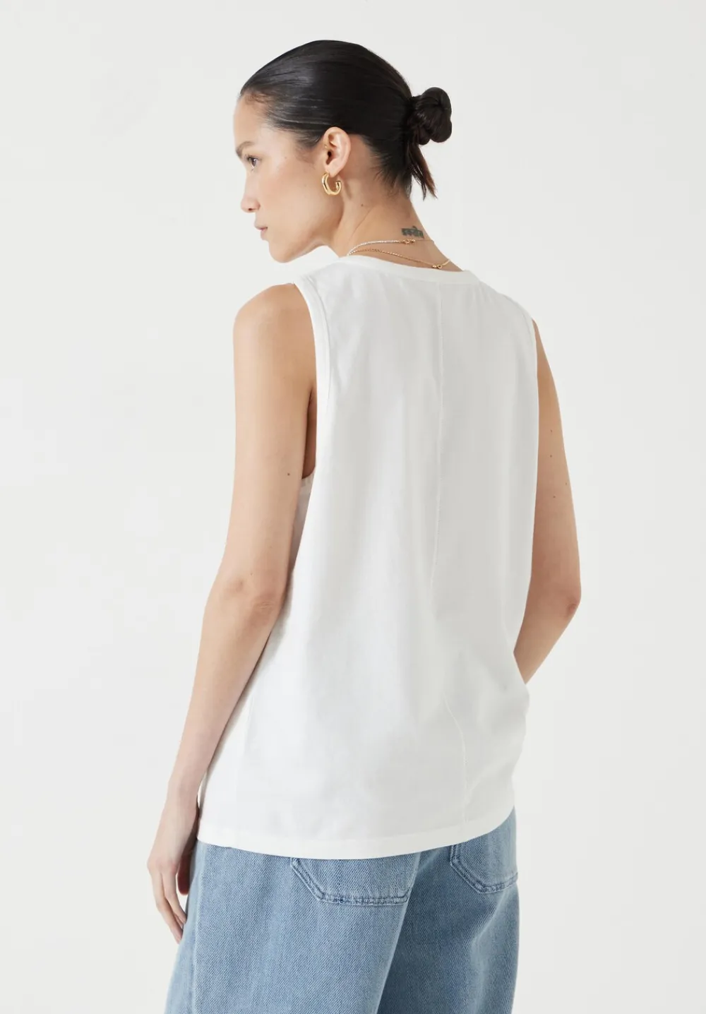 hush Tops & T-Shirts|Carla Relaxed Tank Top White