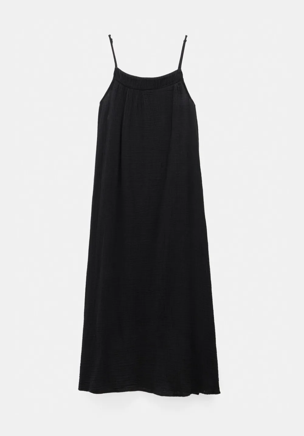 hush Dresses|Carmen Cotton Gauze Midi Dress Black