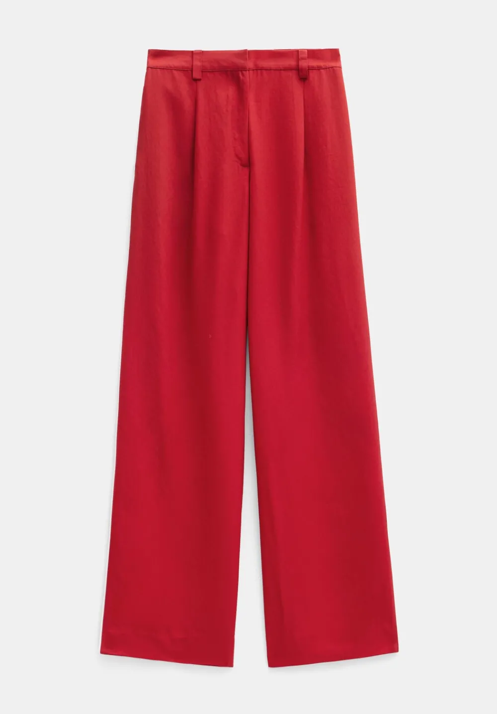 hush Trousers|Carys Piping Detail Wide Leg Trousers Red
