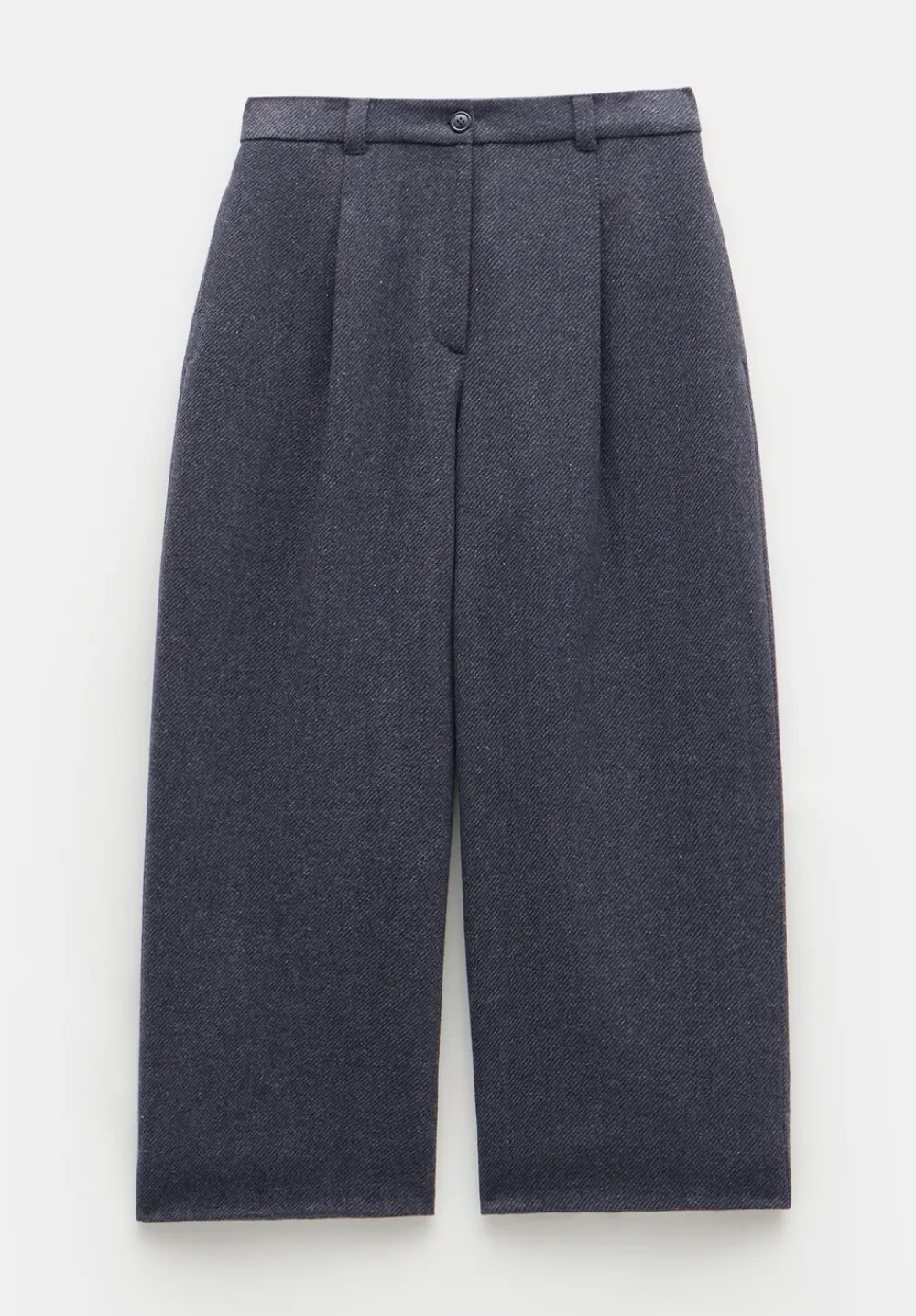 hush Trousers|Carys Tailored Cropped Trousers Charcoal Marl