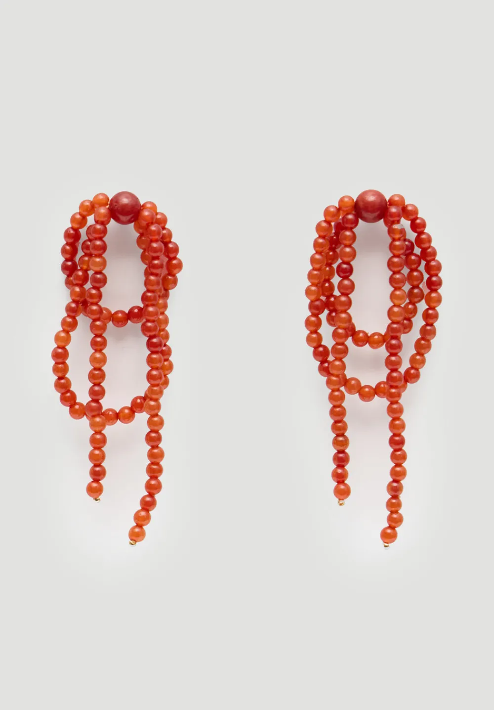 hush Jewellery|Cascading Beaded Earrings Ruby Red