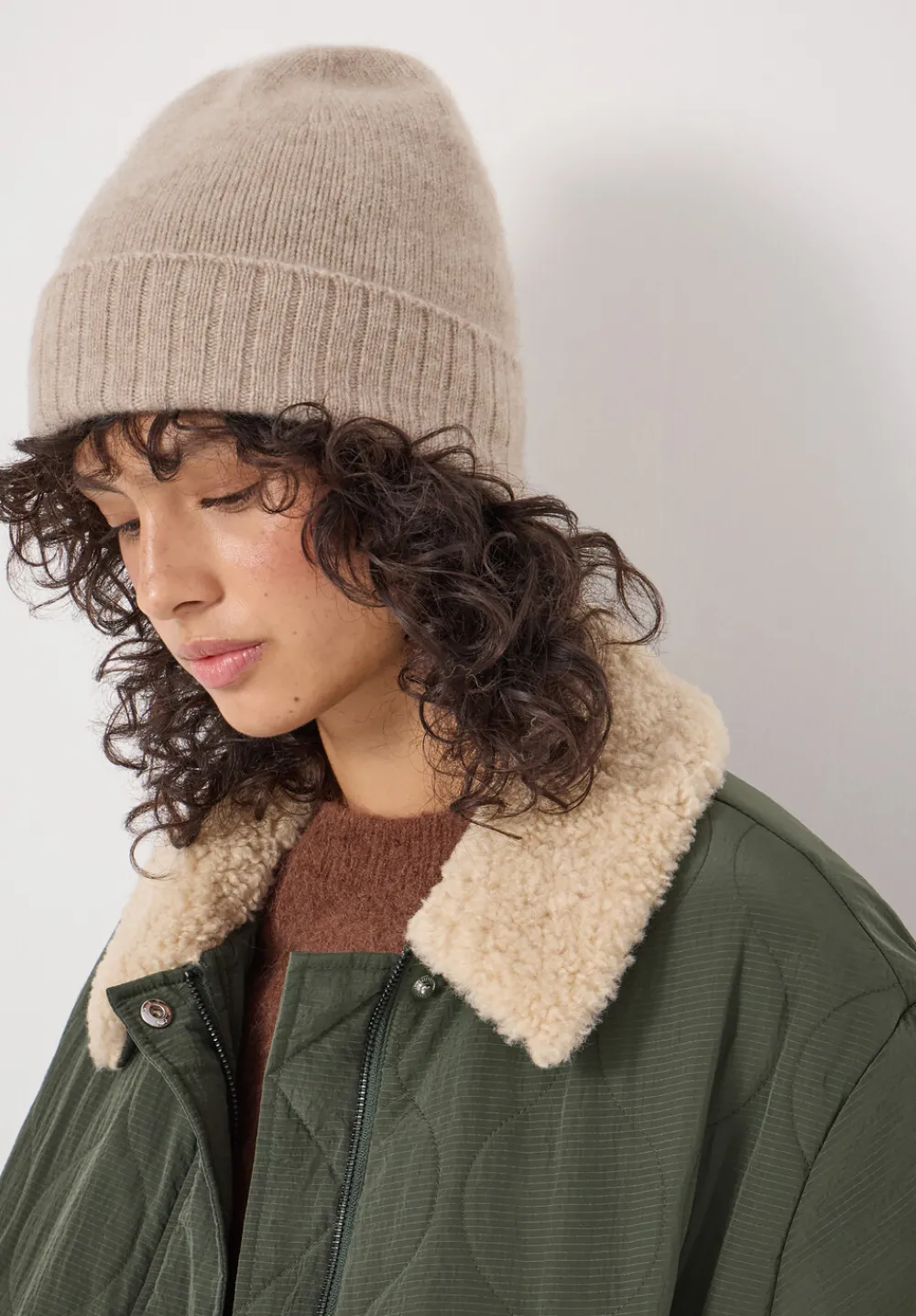 hush Hats|Cashmere Beanie Oatmeal Beige
