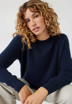 hush Jumpers & Cardigans|Cashmere Boyfriend Jumper Midnight Navy