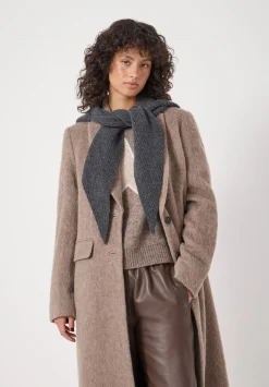 hush Scarves|Cashmere Hooded Scarf Charcoal Grey Marl