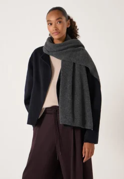hush Scarves|Cashmere Scarf Charcoal Marl