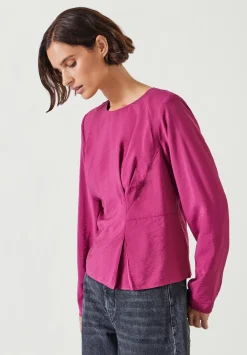 hush Shirts & Blouses|Casilda Top Red Plum