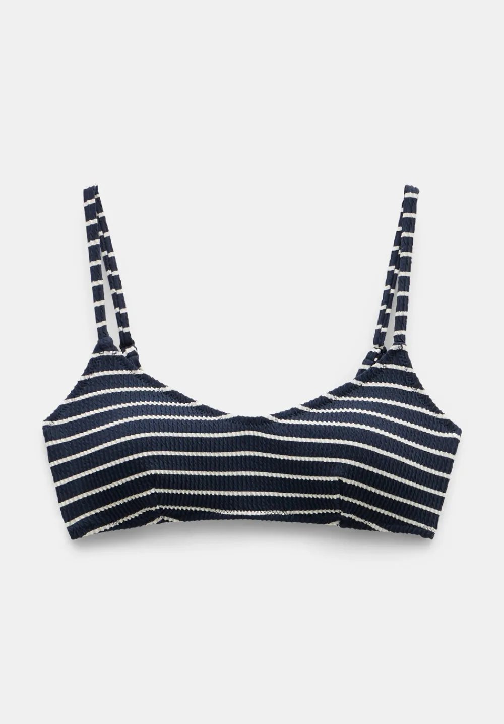 hush Swimwear & Beachwear|Cassidy Stripe Rib Bikini Top Navy/White Stripe