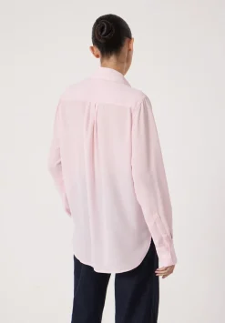 hush Shirts & Blouses|Chiffon Ruffle Blouse Soft Pink