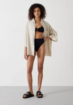 hush Swimwear & Beachwear|Chloe Rib Bikini Top Black