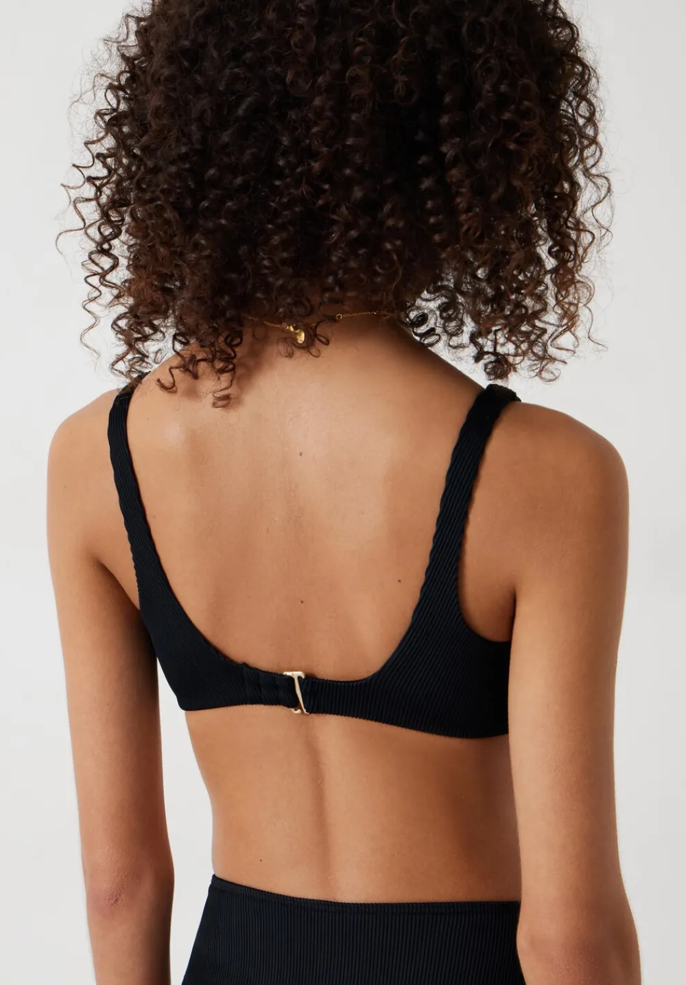 hush Swimwear & Beachwear|Chloe Rib Bikini Top Black