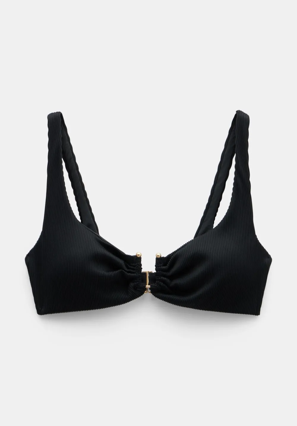 hush Swimwear & Beachwear|Chloe Rib Bikini Top Black