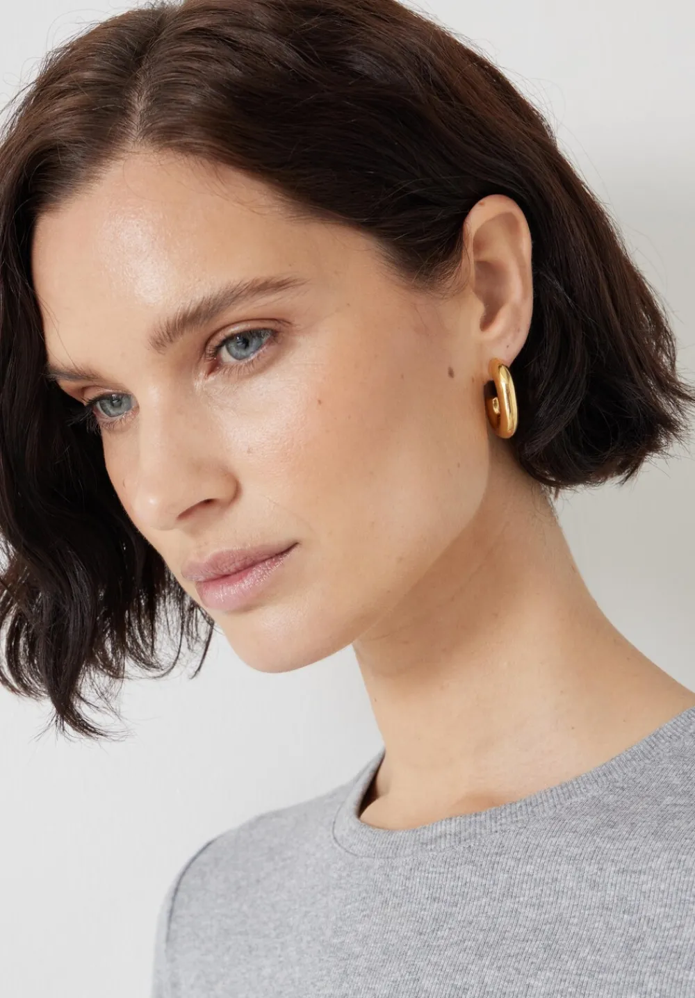 hush Jewellery|Chubby Hoop Earrings Gold