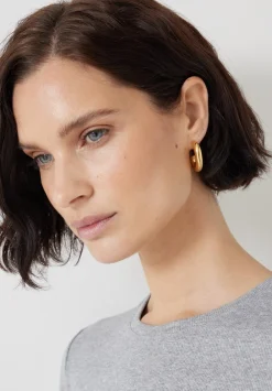 hush Jewellery|Chubby Hoop Earrings Gold