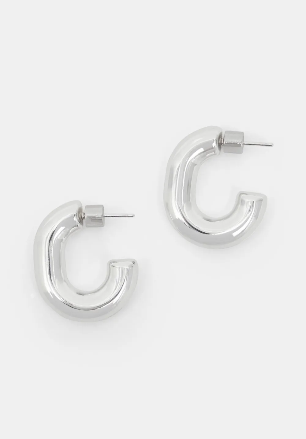 hush Jewellery|Chubby Hoop Earrings Silver