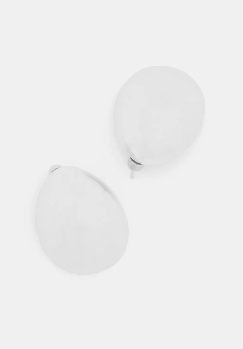 hush Jewellery|Chunky Pebble Earrings Silver