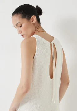 hush Dresses|Clara Knitted Dress Soft White