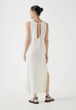 hush Dresses|Clara Knitted Dress Soft White