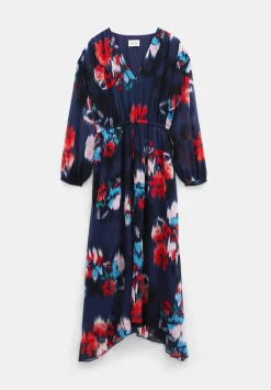 hush Dresses|Clarette Chiffon Maxi Dress Blurred Floral Black