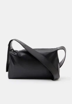 hush Bags|Cleo Minimal Leather Crossbody Bag Black