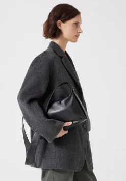 hush Bags|Cleo Minimal Leather Crossbody Bag Black