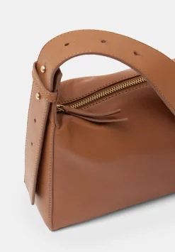 hush Bags|Cleo Minimal Leather Crossbody Bag Brown