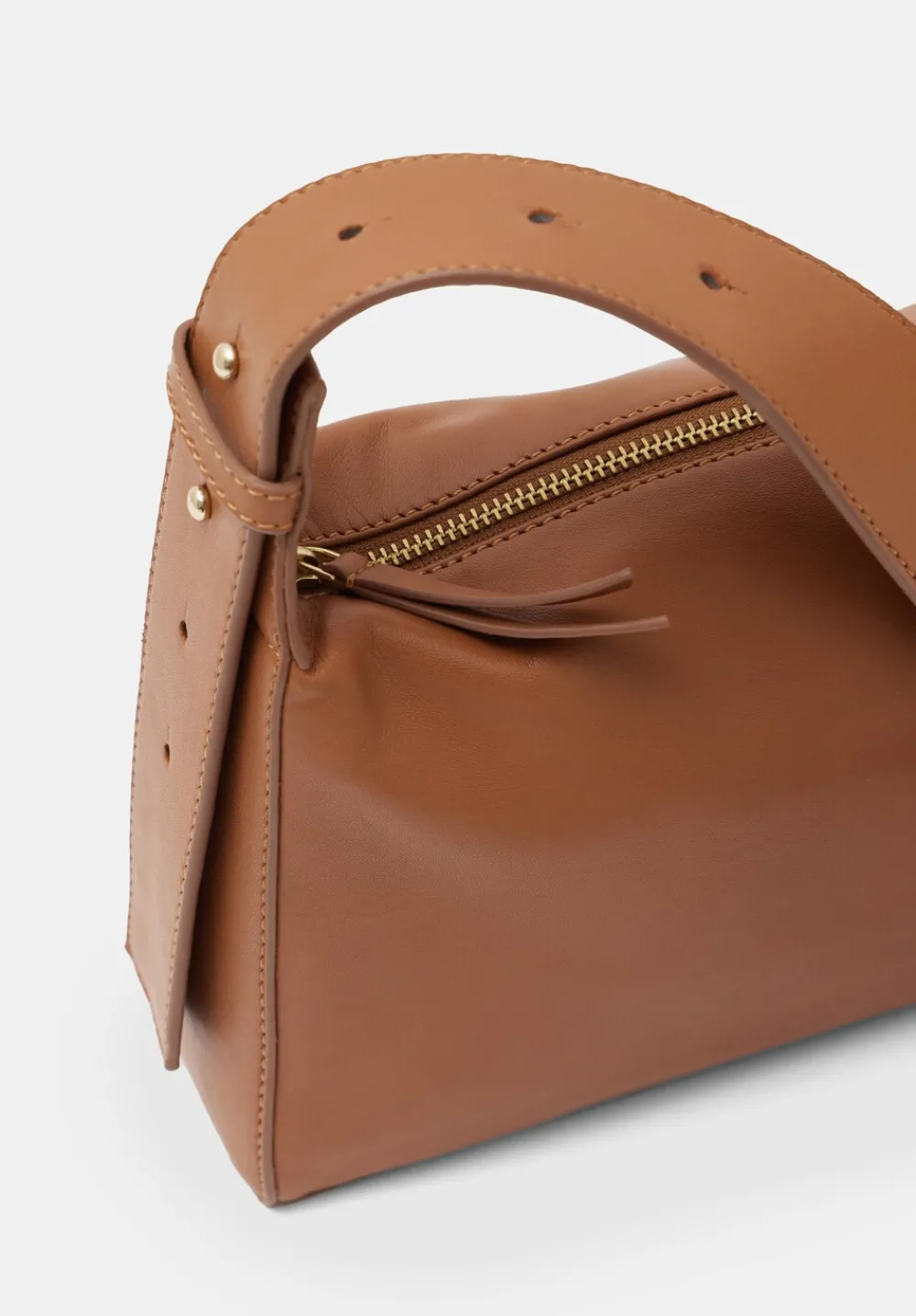 hush Bags|Cleo Minimal Leather Crossbody Bag Brown