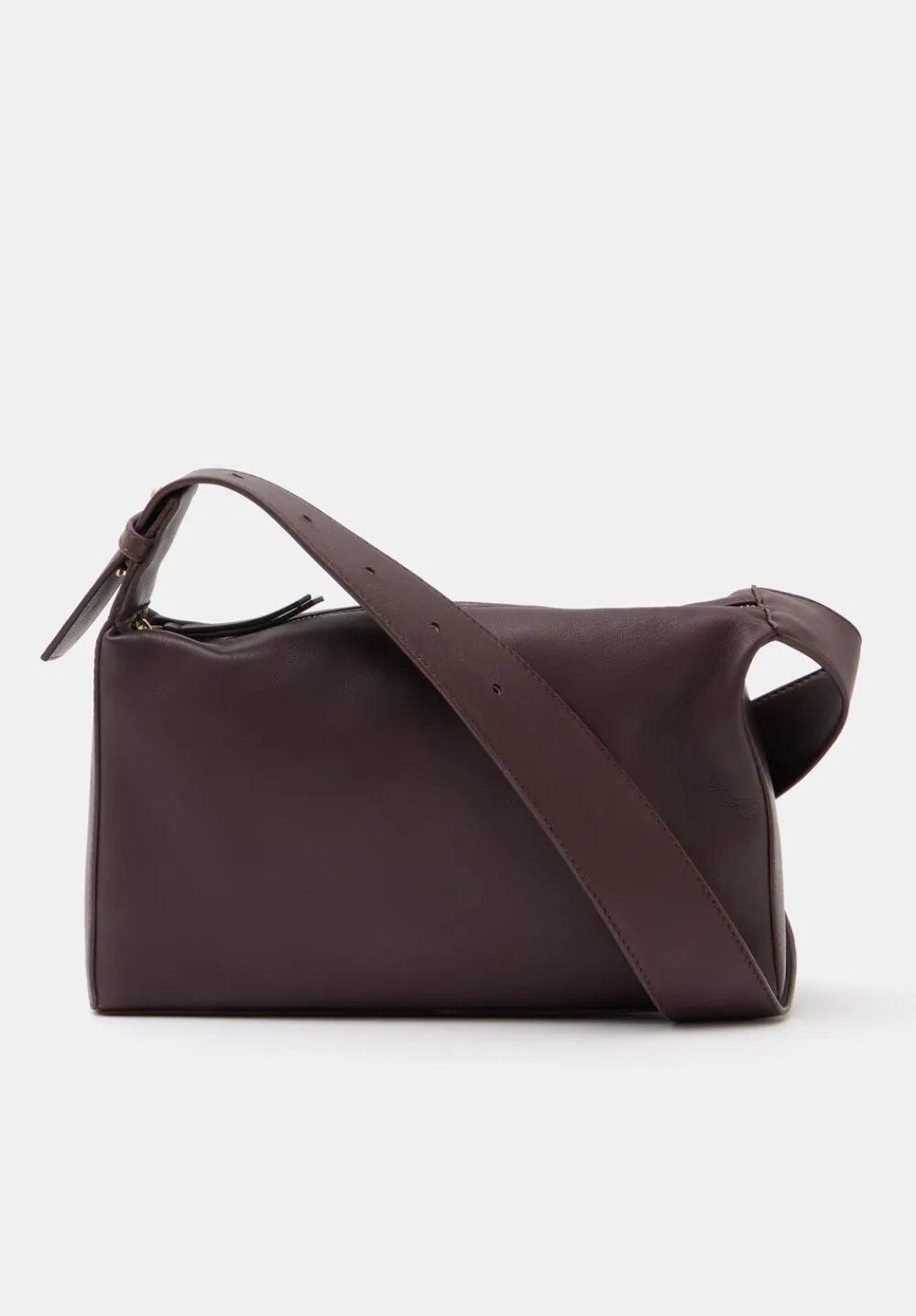 hush Bags|Cleo Minimal Leather Crossbody Bag Burgundy Red