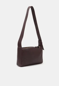 hush Bags|Cleo Minimal Leather Crossbody Bag Burgundy Red