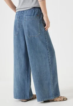 hush Jeans|Clio Wide Leg Jeans Green Blue denim
