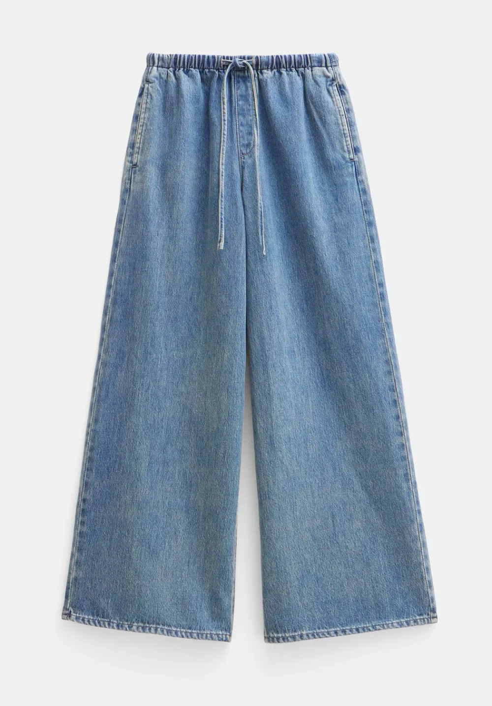 hush Jeans|Clio Wide Leg Jeans Green Blue denim