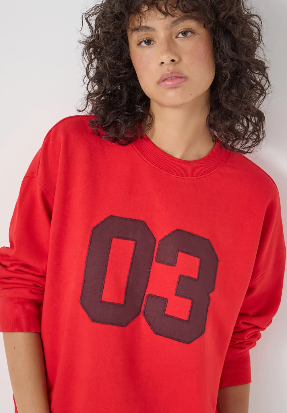 hush Sweatshirts & Hoodies|Collegiate 03 Graphic Sweatshirt Bright Red