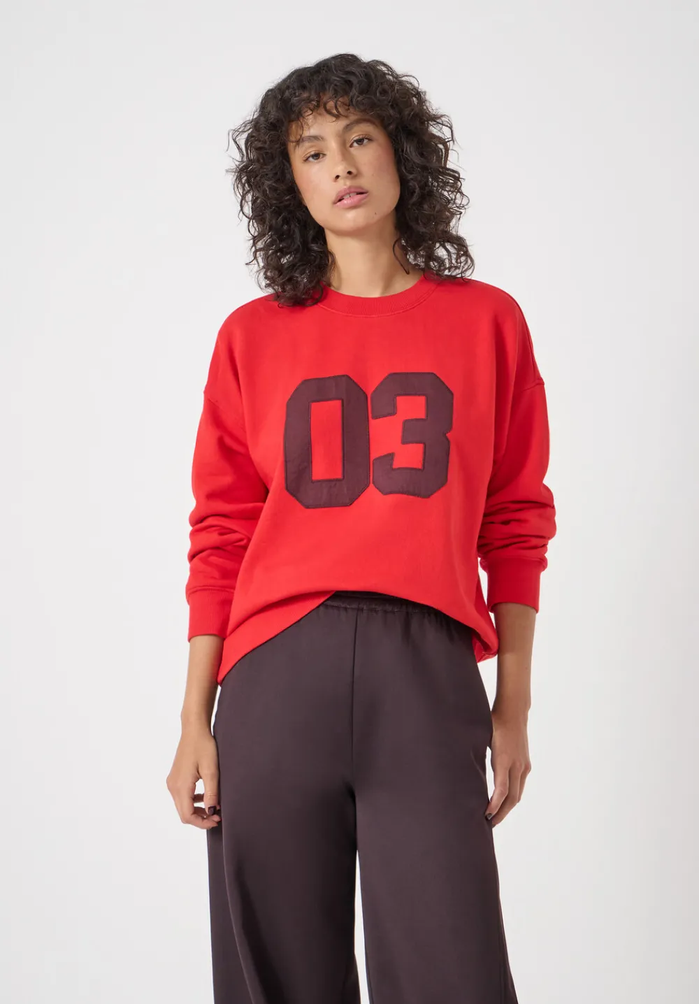 hush Sweatshirts & Hoodies|Collegiate 03 Graphic Sweatshirt Bright Red