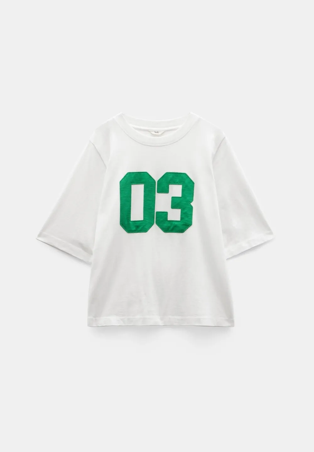 hush Tops & T-Shirts|Collegiate Graphic Cotton T-Shirt Off White