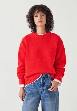 hush Jumpers & Cardigans|Cora Chunky Cashmere Crew Jumper Red