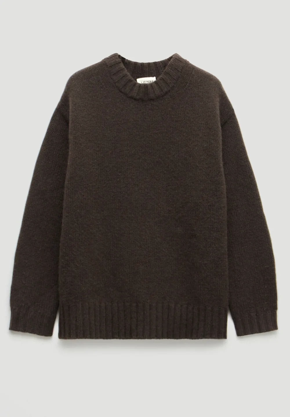 hush Jumpers & Cardigans|Cora Longline Chunky Cashmere Jumper Dark Brown
