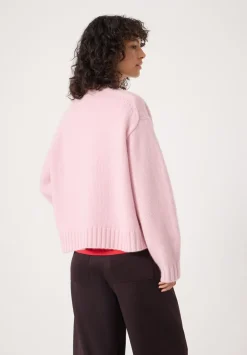 hush Jumpers & Cardigans|Cora Relaxed Chunky Cashmere Crew Jumper Blush Pink