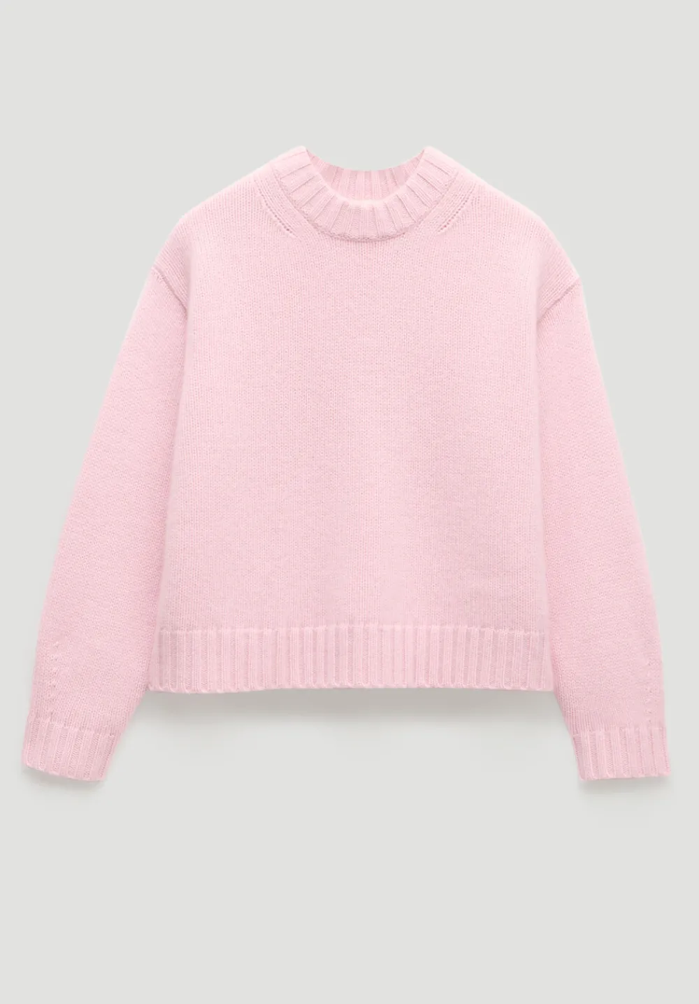 hush Jumpers & Cardigans|Cora Relaxed Chunky Cashmere Crew Jumper Blush Pink