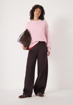 hush Jumpers & Cardigans|Cora Relaxed Chunky Cashmere Crew Jumper Blush Pink