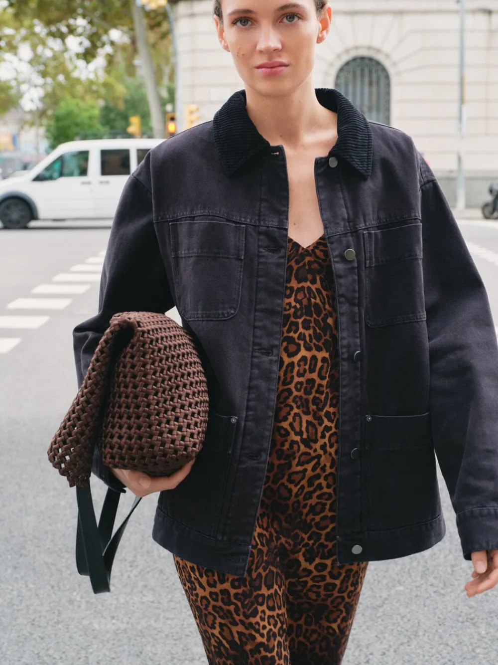 hush Jackets & Coats|Cord Collar Barn Jacket Washed Black