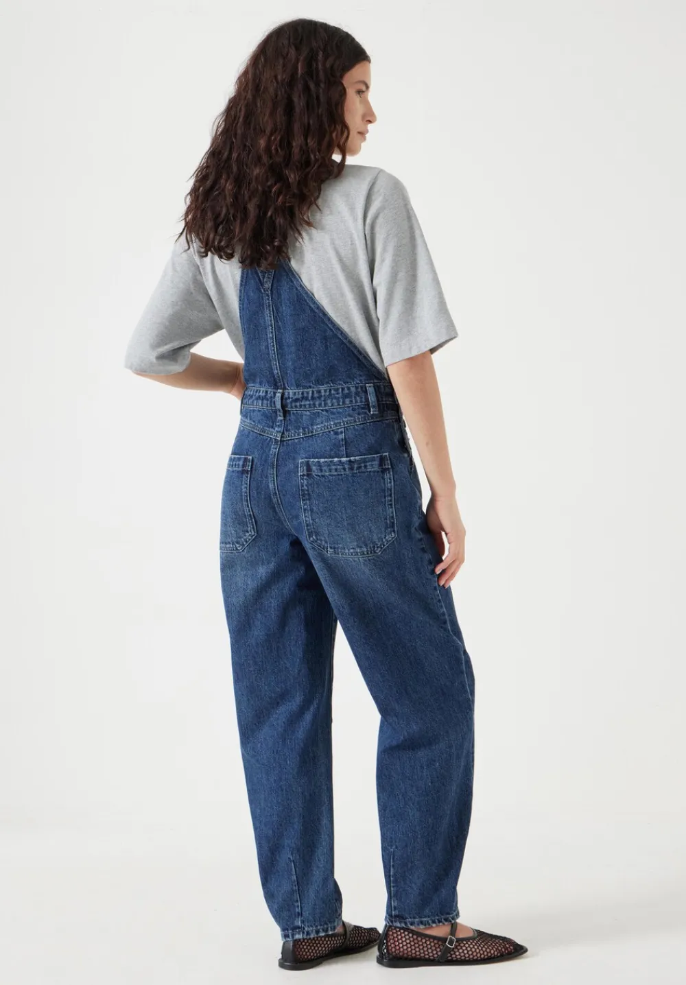 hush Jumpsuits|Dresses|Cordelia Barrel Leg Dungarees Mid Authentic Blue
