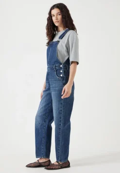 hush Jumpsuits|Dresses|Cordelia Barrel Leg Dungarees Mid Authentic Blue