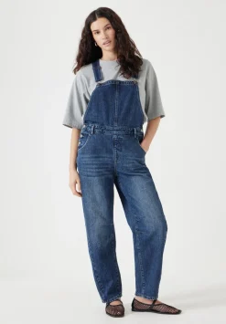 hush Jumpsuits|Dresses|Cordelia Barrel Leg Dungarees Mid Authentic Blue