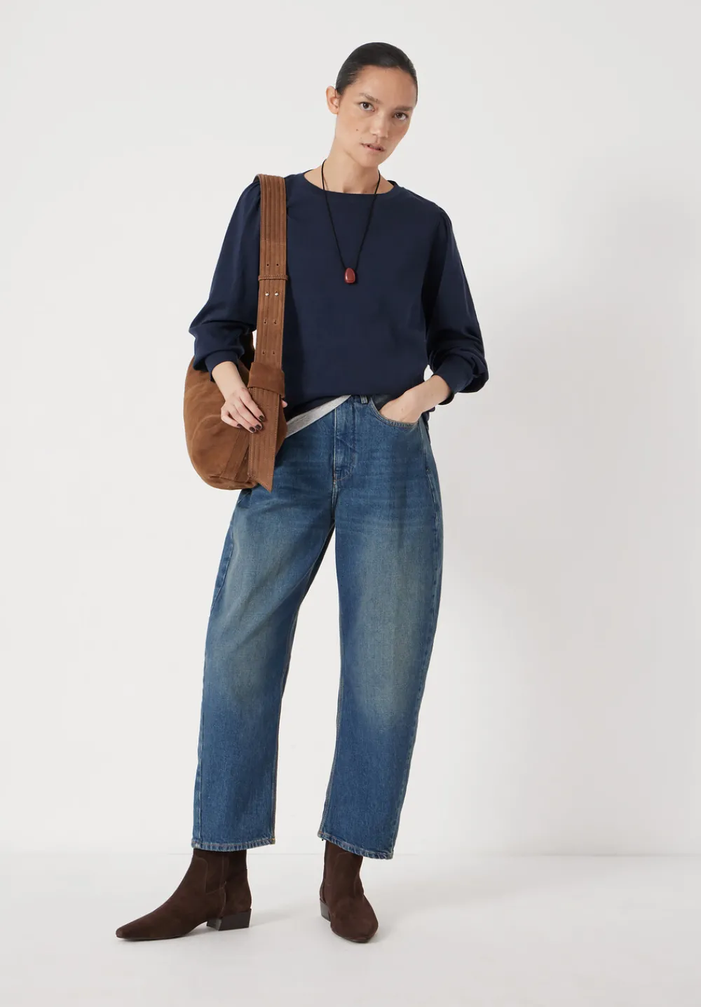 hush Jeans|Trousers|Cordelia Barrel Leg Jeans Mid Authentic Wash