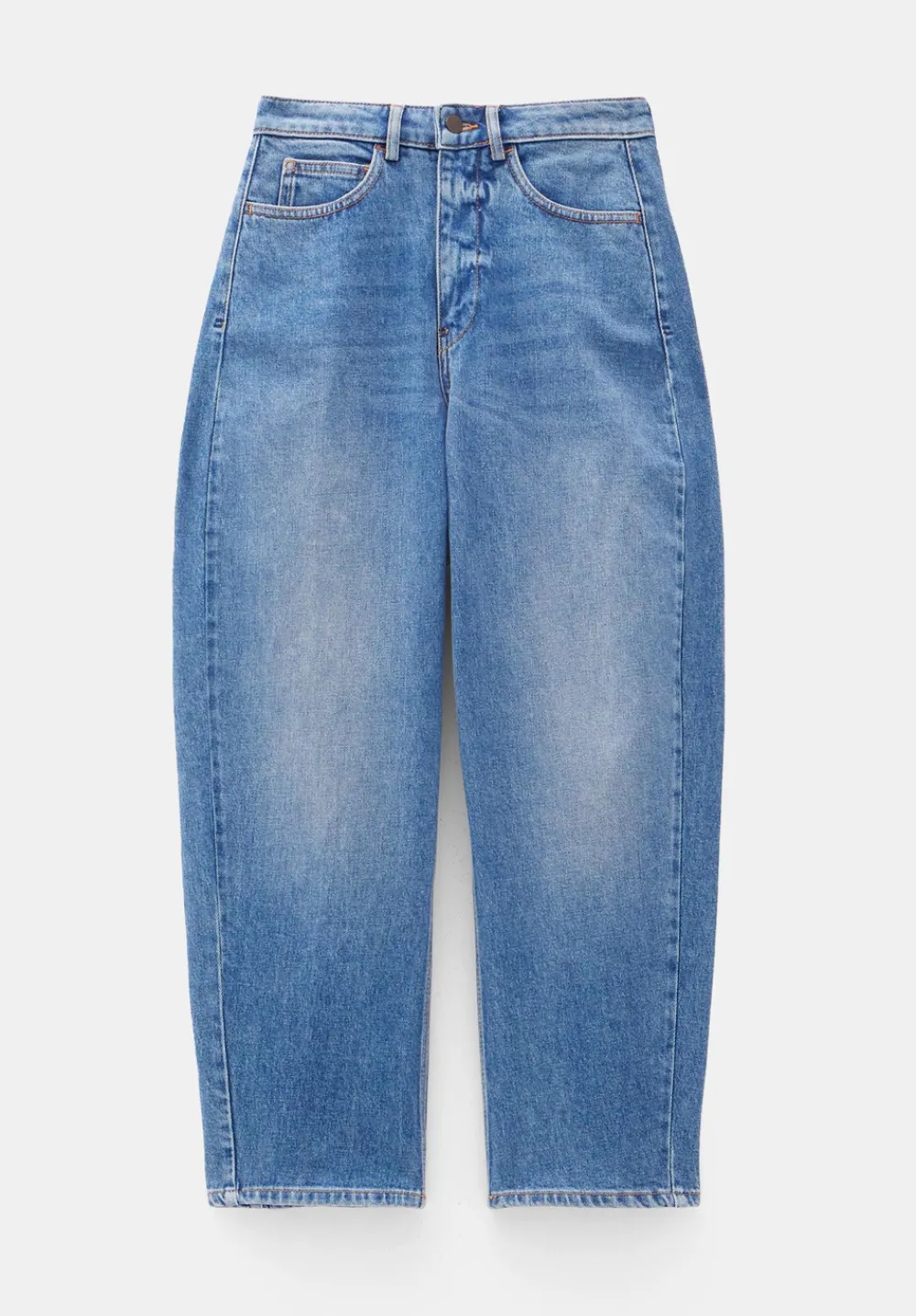 hush Jeans|Trousers|Cordelia Barrel Leg Jeans Mid Blue