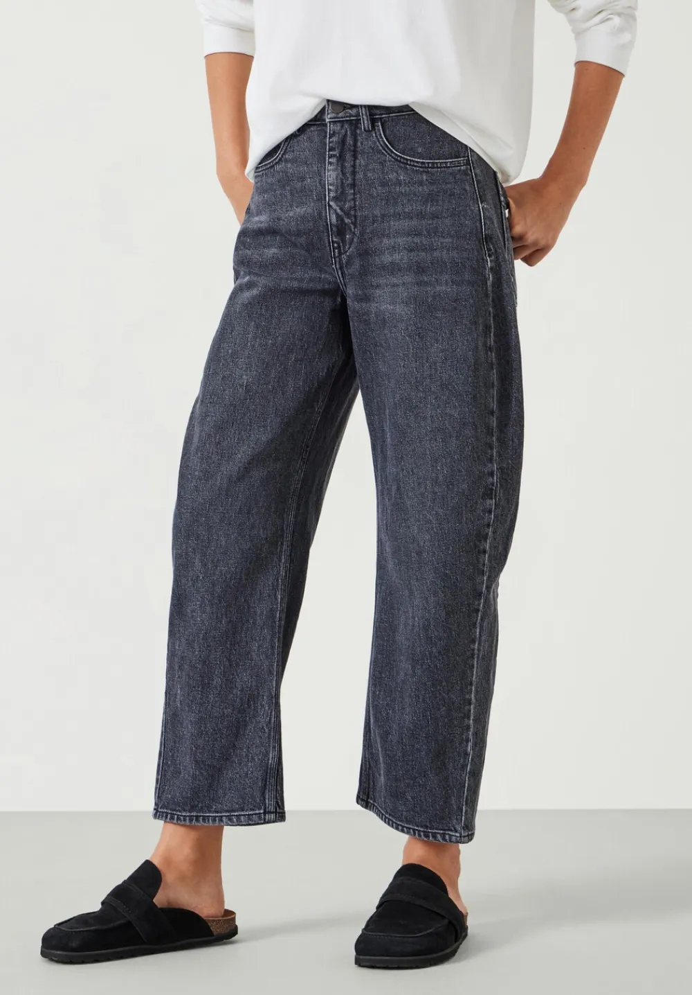 hush Jeans|Trousers|Cordelia Barrel Leg Jeans Washed Grey
