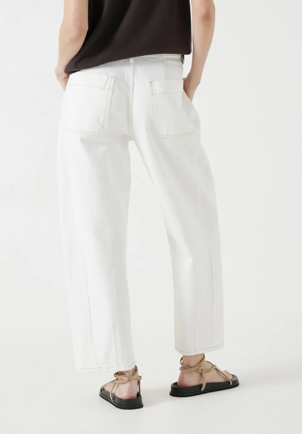 hush Jeans|Trousers|Cordelia Barrel Leg Jeans White