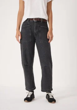 hush Jeans|Trousers|Cordi Barrel Leg Jeans Washed Black