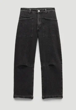 hush Jeans|Trousers|Cordi Barrel Leg Jeans Washed Black