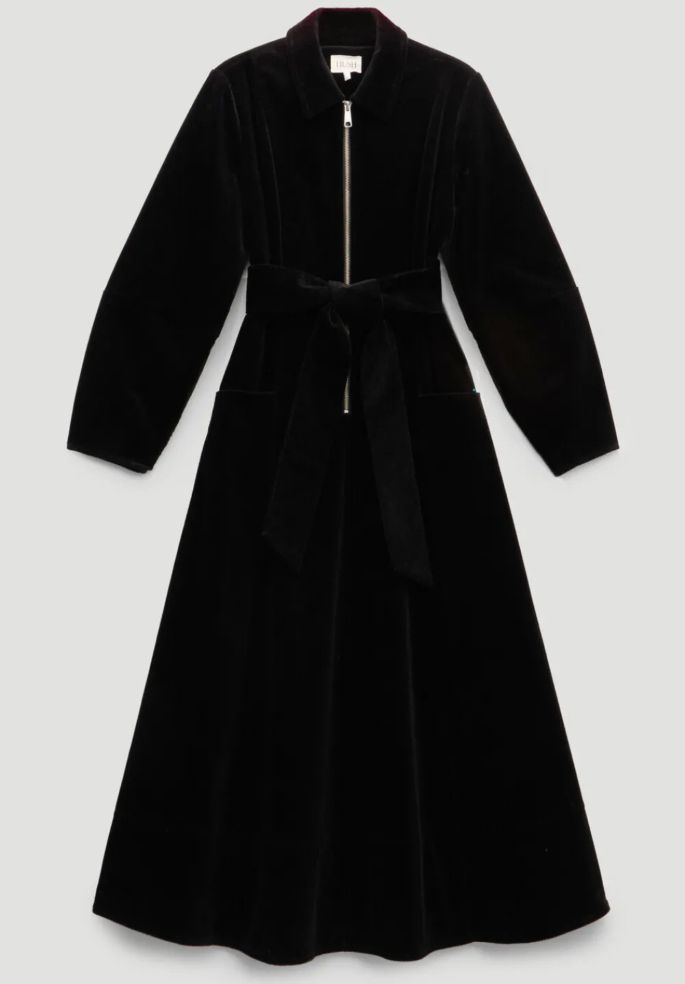 hush Dresses|Cotton Cord Midi Dress Black
